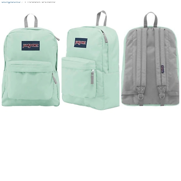 Jansport Superbreak Brooke Green/Mint Backpack - Picture 6 of 8